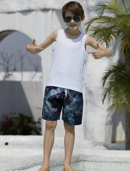 Lolliepie Boys Swim Trunks - Shark Print