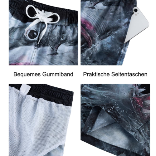 Lolliepie Boys Swim Trunks - Shark Print