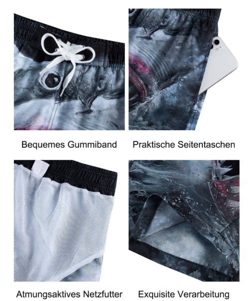 Lolliepie Boys Swim Trunks - Shark Print