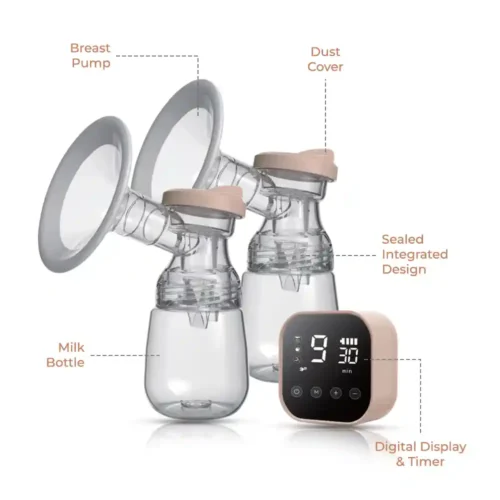 Double Electric Breast Feeding Pump Silent Automatic Baby Infant Hands free USB