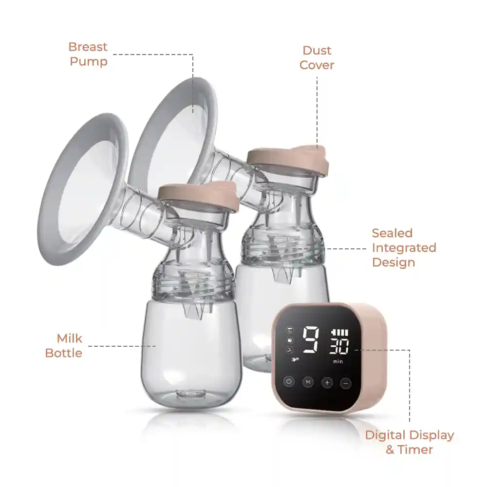Double Electric Breast Feeding Pump Silent Automatic Baby Infant Hands free USB