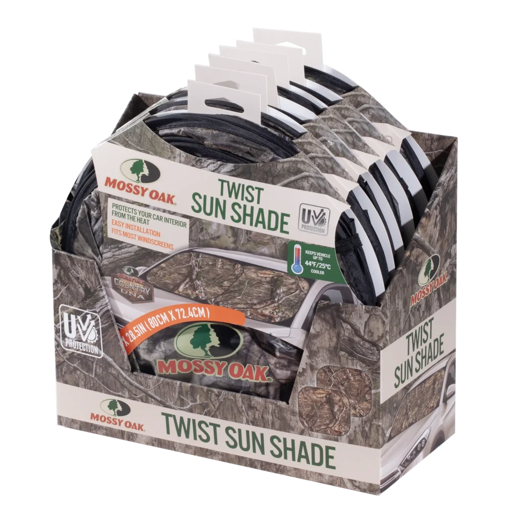 Mossy Oak 23SH171 Foldable Sunshade, 28.5'' x 31.5'', 2 Count