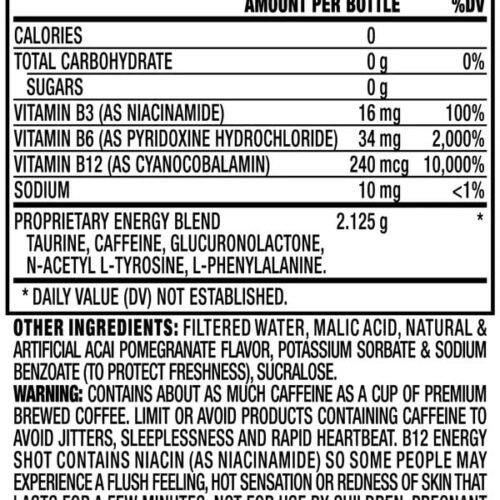 Stacker 2 Vitamin B Complex B12 B6 B3 Liquid Energy Shots - Vegan Cyanocobalamin, 10,000% DRV - B-6 Pyridoxine 40mg - B3 Niacinamide (Niacin) 20mg (2oz, Pack of 24)