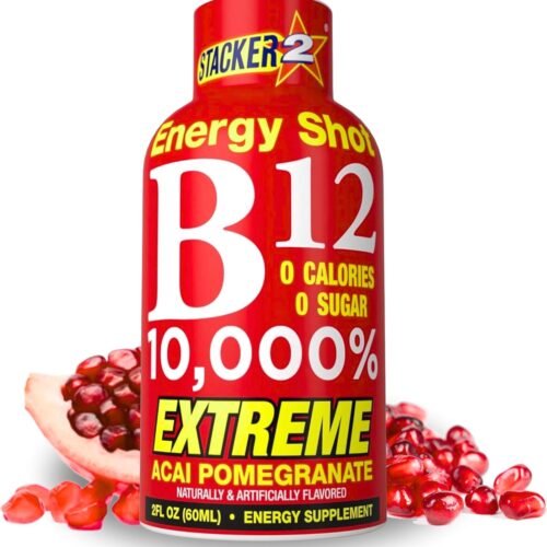Stacker 2 Vitamin B Complex B12 B6 B3 Liquid Energy Shots - (2oz, Pack of 24)