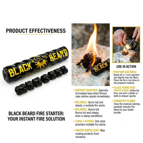 Gemini_Generated_Image_lnfb0vlnfb0vlnfb Black Beard Fire Starter Rope - Weatherproof & Reliable