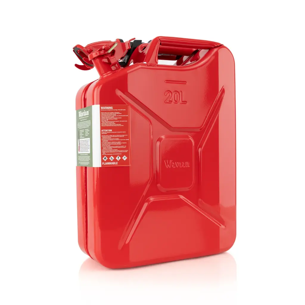 Wavian NATO steel jerry can with spout, red 20L
