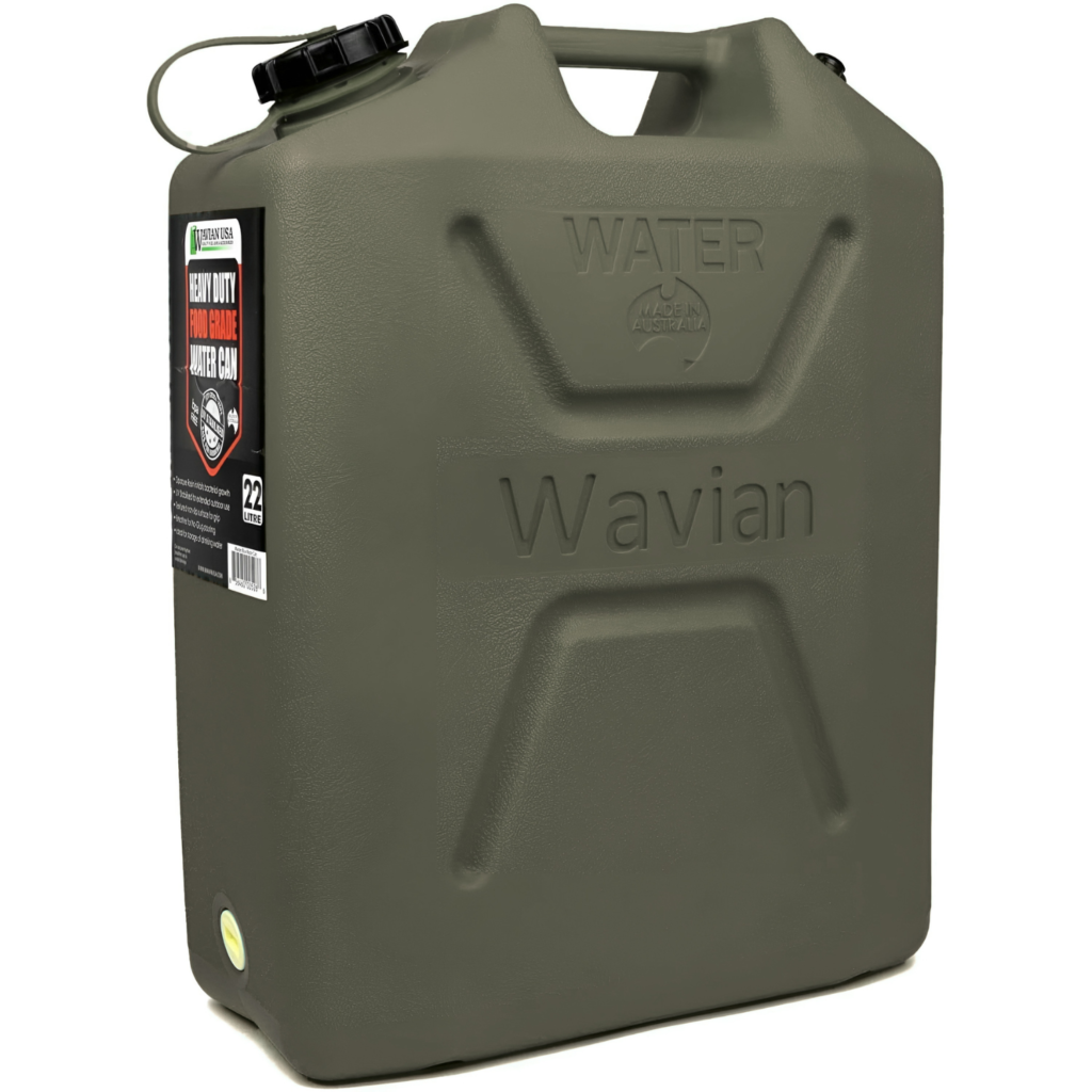 Wavian 22L water can in olive drab green