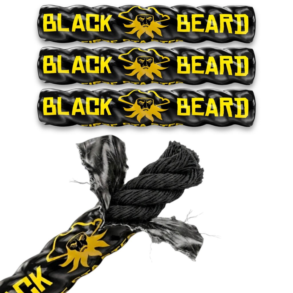 Black Beard waterproof fire starter rope 3-pack