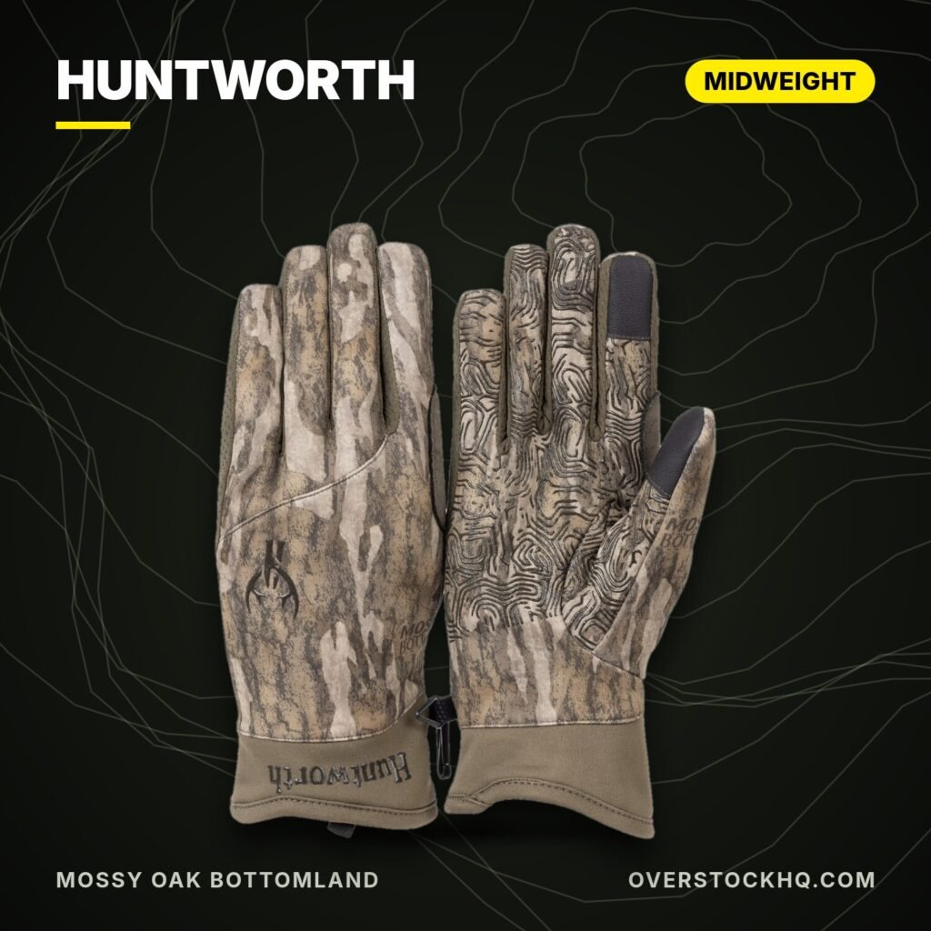 Huntworth Gunner midweight gloves Mossy Oak Bottomland